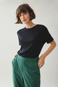 T-Shirt Rundhals Enger Schnitt Kurzarm