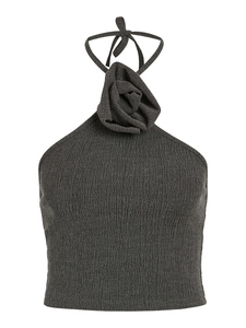 Top Eng anliegend Schluppenkragen �rmellos verk�rzt