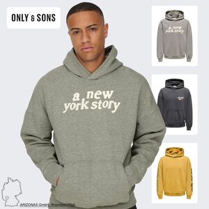 Pullover Kapuze druck Knguru Tasche locker