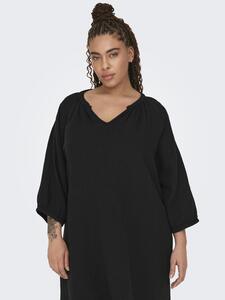 Midi-Kleid V-Ausschnitt 3/4 Arm regular fit