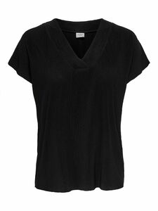 Bluse Regular Fit V-Ausschnitt Kurzarm Basic