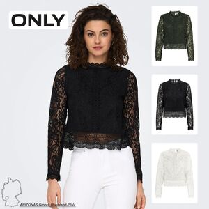 Bluse Rundhals Regular Fit Spitzendetail