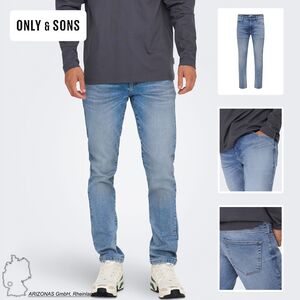 Herren Slim Fit Jeans helle Waschung niedrige Taille