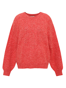 Strickpullover Regular Fit Rundhals Soft Strickmuster