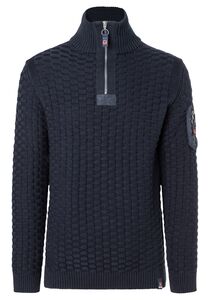 Strickpullover 3D-Schachbrettmuster �rmeltasche