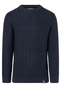 Strickpullover Rundhals 3D Muster Regular Fit