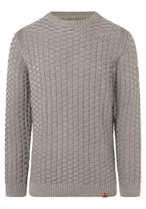 Strickpullover Rundhals 3D Muster Regular Fit