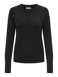 Strickpullover Rundhals Knopfdetails Knit Fit
