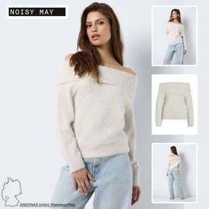 Strickpullover Schulterfrei Langarm Bequem