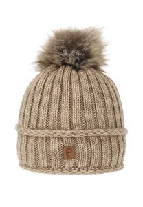 Strickm�tze mit Bommel Thermo-Fleece Beanie