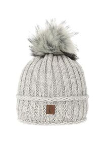 Strickm�tze mit Bommel Thermo-Fleece Beanie