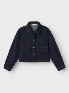 Jacke Denim Fly-Away Kragen Druckknopf