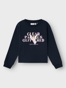 Pullover Gummiprint Rundhals Loose Fit Lange �rmel