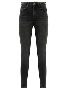 Jeans Hoher Bund 5-Pocket Design Denim Klassischer Look 