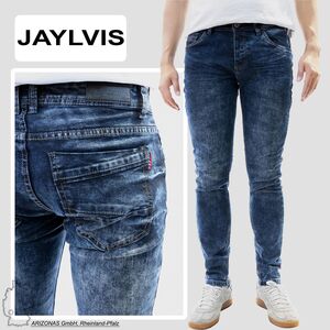 Jeans Slim FIt 5-Pocket Design Knopfverschluss