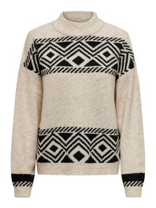 Strickpullover Rundhals langarm tiefe Schultern