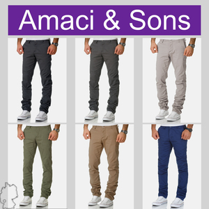 Chino Stretch Hose bequeme Slim Fit Twill Pants A&S
