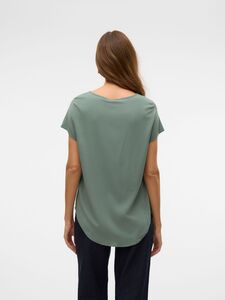 Bluse Kurzarm Rundhals Basic Regular Fit