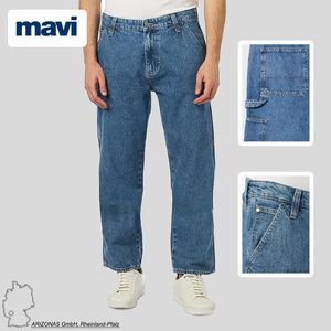 Jeans 5-Pocket-Denim Druckknopf mittlere Taille