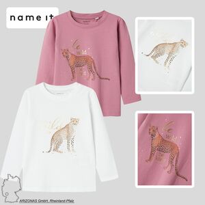 Kinder Langarmshirt mit Gepard und Schriftzug