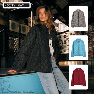 Steppjacke mit Hemdkragen Oversize Design 