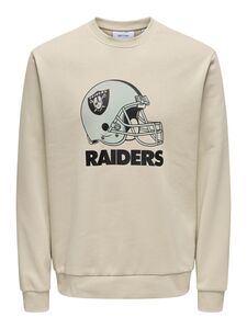 Weiches Rundhals Sweatshirt Eagles / Raiders Langarm Pullover