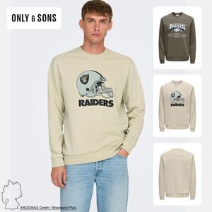 Weiches Rundhals Sweatshirt Eagles / Raiders NFL Langarm Pullover