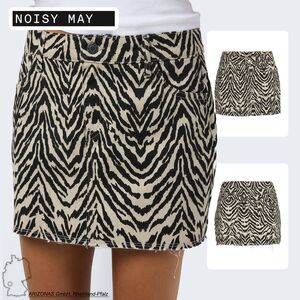 Zebraprint Mini Rock Kurzer Denim Jeansrock 5 Pocket 