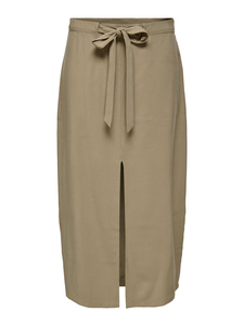 Midirock mit Bindeg�rtel und Frontschlitz