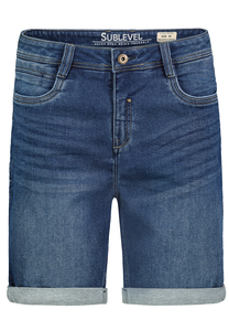 Denim Bermuda Jeansshorts mit Umschlag Saum