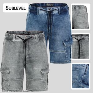 Cargo Bermudashorts Elastischer Bund und Kordelzug 