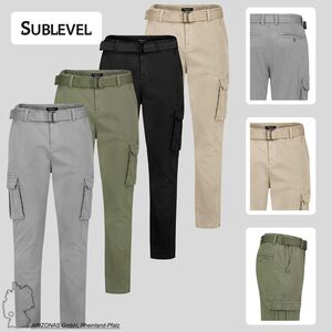 Cargo-Hose mit G�rtel und Seitentaschen