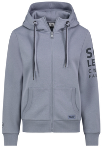 Kapuzenjacke mit Rei�verschluss und Logodetail