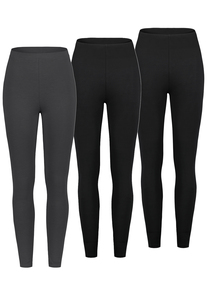 3er-Pack Stretchige Leggings mit hohem Bund, 