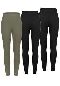 3er-Pack Stretchige Leggings mit hohem Bund, 