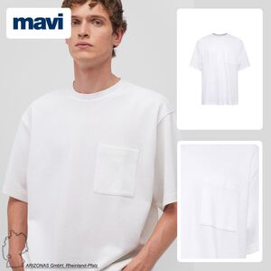Oversize T-Shirt mit Brusttasche und Rundhalsausschnitt