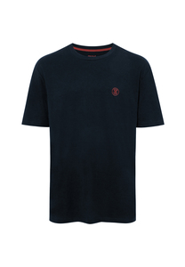 Rundhals-T-Shirt mit markantem Brustlogo