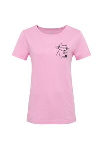 Kurzarm T-Shirt mit Motiv Print und Rundhalsausschnitt