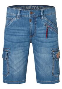 Denim Bermuda Jeans Shorts mit Cargo-Taschen
