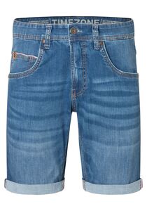 Denim Shorts mit Rissen und Umschlag