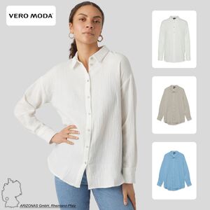 Locker geschnittene Langarmbluse mit Knopfleiste