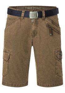 Cargo Jeans Shorts mit G�rtel und Festem Stoff 