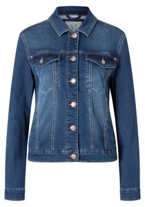 L�ssige Jeansjacke mit Knopfleiste und Brusttaschen