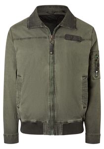 Biker-Blouson Jacke mit Stretch-Twill