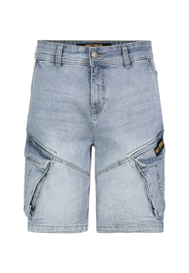 Cargo Jeans Shorts Bermuda mit Seitentaschen 