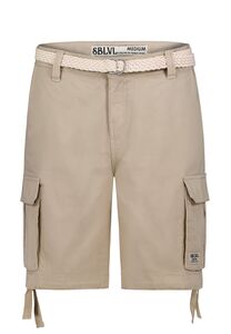 Cargo-Bermuda Shorts mit Flechtg�rtel