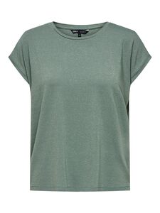 Modisches T-Shirt mit Glitzer Naht Rundhals