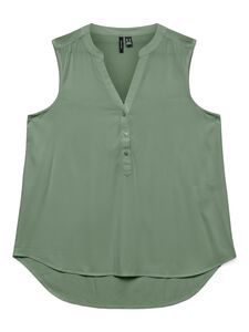 �rmellose Bluse mit V-Ausschnitt und Knopfleiste