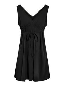 Elegantes Kleid mit V-Ausschnitt und Spitzenbesatz