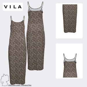 Langes Kleid mit Leopardenmuster und Spaghettitr�gern